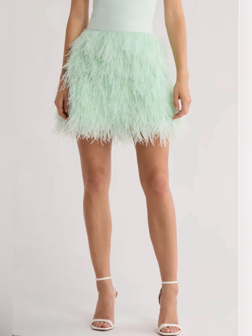 New Alice + Olivia Cina Feather Mini Skirt size 0